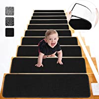 Lemecima Alfombrillas para Escaleras 76cm X 21cm- Alfombra Escalera Antideslizante 15 Piezas， Autoadhesivas para…